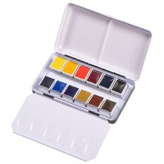 BLOCKX Watercolour Half Pan Metal Box 12 Set