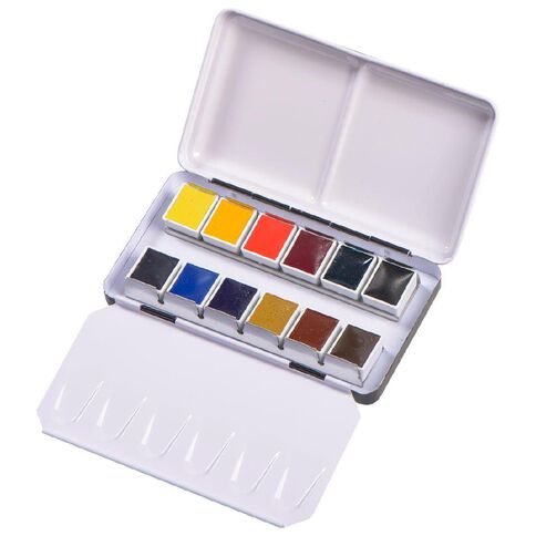 BLOCKX Watercolour Half Pan Metal Box 12 Set