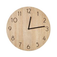 Living & Co Wooden Wall Clock Natural