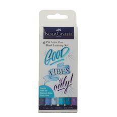 Faber-Castell Pitt Artist Pens Hand Lettering Set Good Vibes 6 Pack