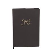 Uniti Stationery Urban Noir Bow Black A4 Hard Cover Notebook
