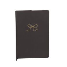 Uniti Stationery Urban Noir Bow Black A4 Hard Cover Notebook