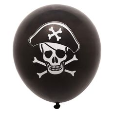 Party Inc Balloons Printed Pirate 25cm 12 Pack