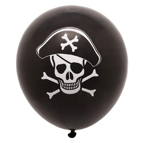 Party Inc Balloons Printed Pirate 25cm 12 Pack