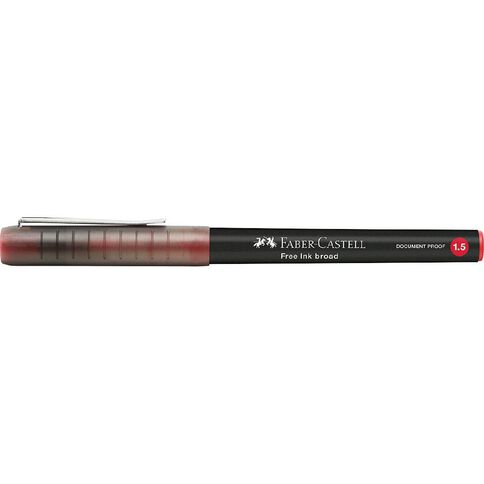 Faber-Castell Free Ink Rollerball Pen - Broad 1.5mm Red