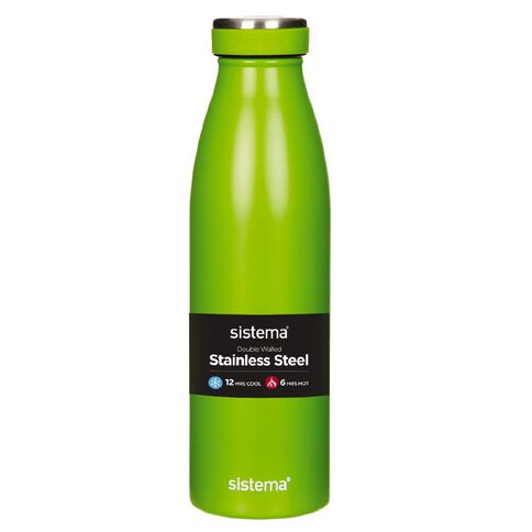 Sistema Stainless Steel Drink Bottle Assorted 500ml