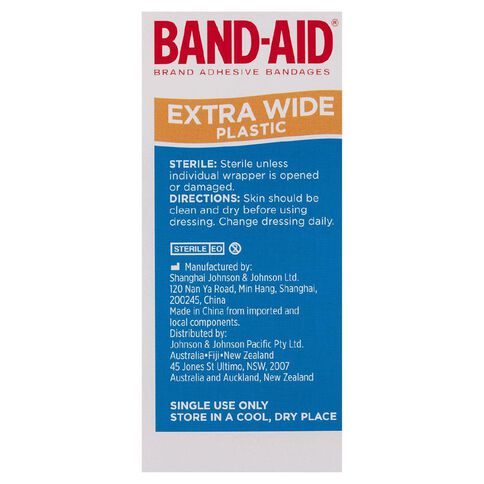 Band Aid Extra Wide Plastic Strips 40 Pack