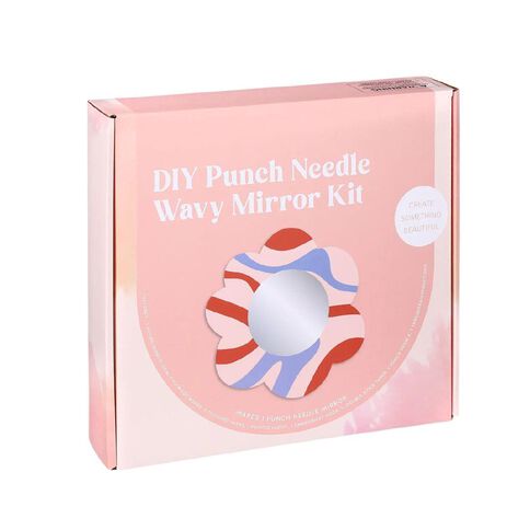 DIY Punch Needle Wavy Mirror Kit