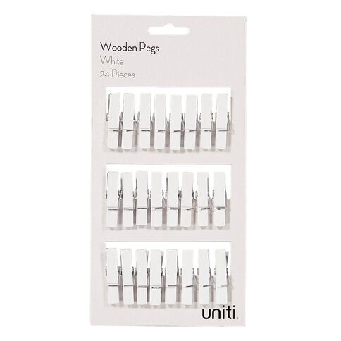 Uniti Pegs White 24 Pack