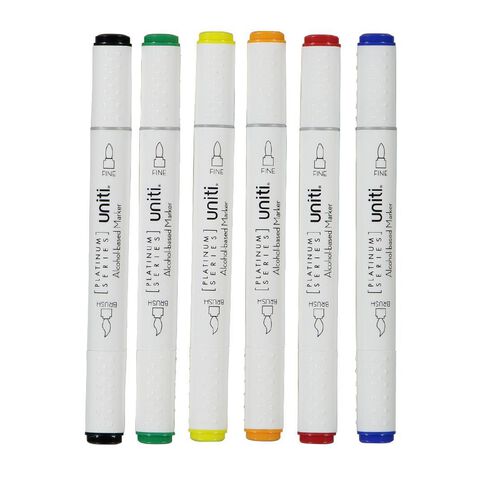Uniti Dual Basic Ended Markers 6 Pack