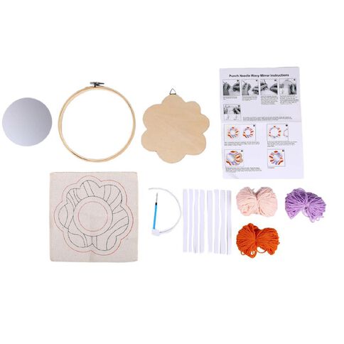 DIY Punch Needle Wavy Mirror Kit