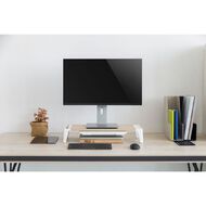 Bracom Universal Tabletop Monitor Riser with drawer White