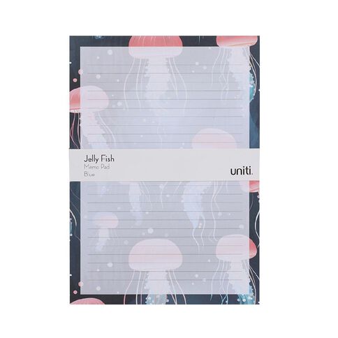 Uniti Jelly Fish Memo Pad Blue