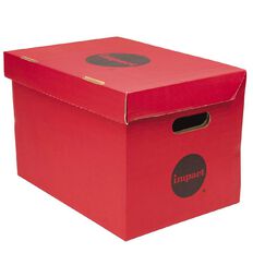 Impact Archive Storage Box Red Mid