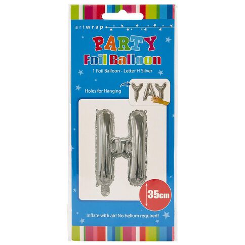 Artwrap Foil Balloon H Silver 35cm