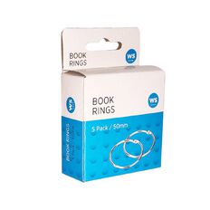 WS Book Rings No 3 50mm 5 Pack