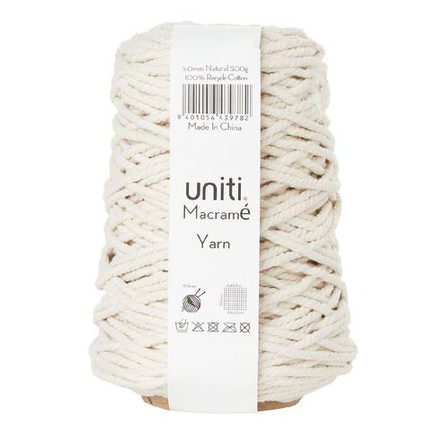 Uniti Macrame Yarn 5mm Natural 500g
