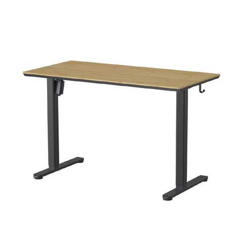 Workspace Height Adjustable Desk 1200W with Drawer Bamboo