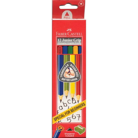 Faber-Castell Junior Triangular Pencils HB Box of 12 Black 12 Pack