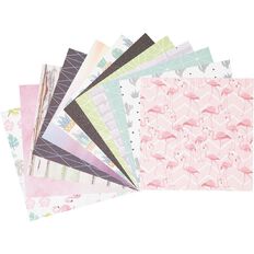 Uniti Flamingo Designer Paper 6in x 6in 24 Sheets