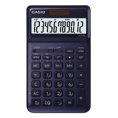 Casio JW200SCNY Desktop 12 Digit Calculator Stylish Navy