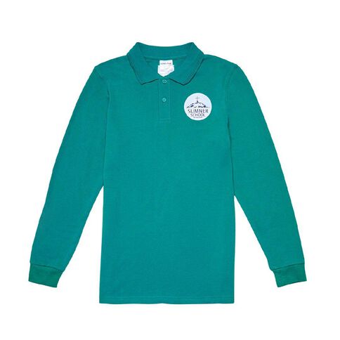Schooltex Sumner School Long Sleeve Polo with Badge Schooltex Sumner School Long Sleeve Polo with Badge