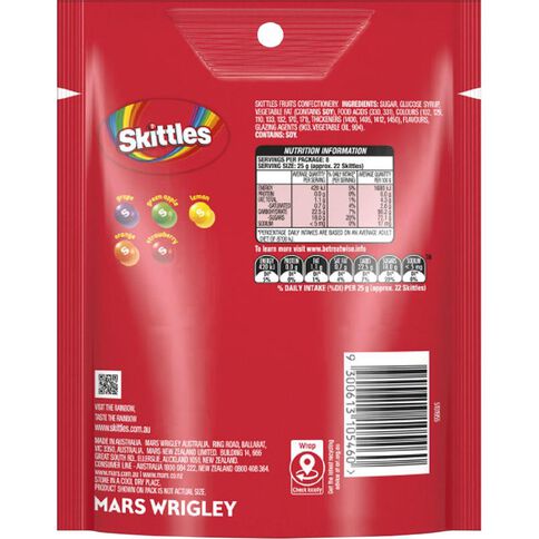 Skittles Fruits Lollies Large Bag 200g