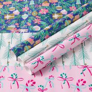 Wonderland Gift Wrap 70cm x 3m 60gsm Assorted 3 Pack