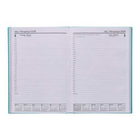 WS Colour Pop 2026 Diary A5 Day To Page Green