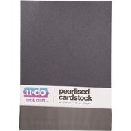 Uniti Value Cardstock Pearlized 250gsm 12 Sheets Charcoal A4