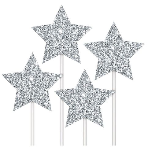 Artwrap Cake Topper Stars 4 Pack