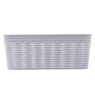 Living & Co Narrow Wave Storage Bin White 5L