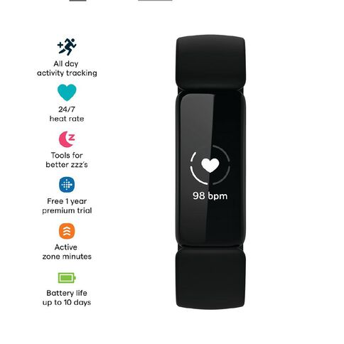 Fitbit Inspire 2 Activity Tracker -Fitness tracker + Heart Rate - Black  810038852775