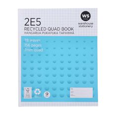 WS Exercise Book 2E5 7mm Quad 78 Leaf Blue Mid