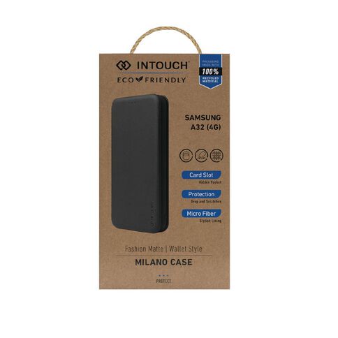 INTOUCH InTouch Samsung A32 (4G) Milano Wallet Case Black