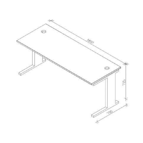Zealand Mirage Desk 1800 x 700 White