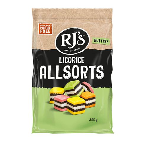 RJ's Licorice Allsorts 280g