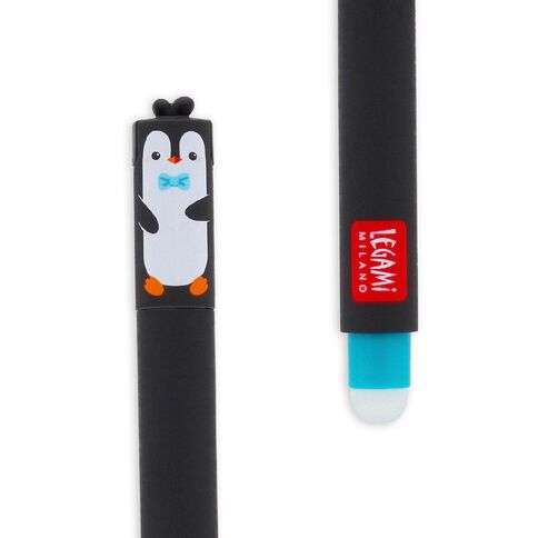 Legami Penguin Erasable Gel Pen Turquoise