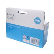 WS Triangular Paper Clips Silver 31mm 200 Pack