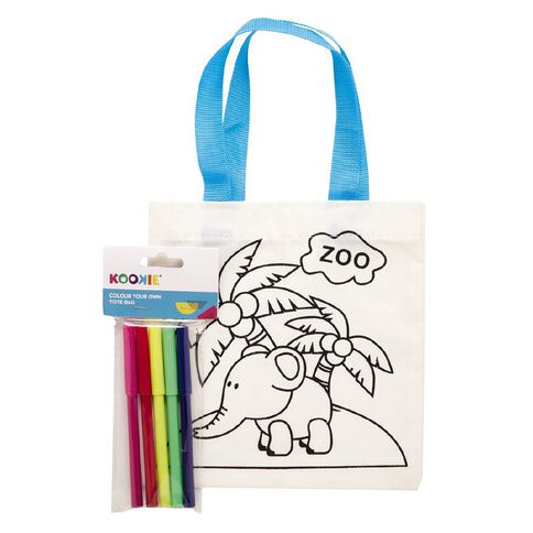 Kookie Colour Your Own Tote Bag Assorted 1 Pack