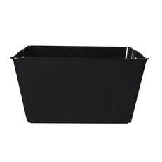Living & Co Stackable Tub Rectangular Black 30L