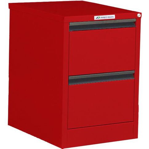 Precision Classic Filing Cabinet 2 Drawer Flame Red Warehouse