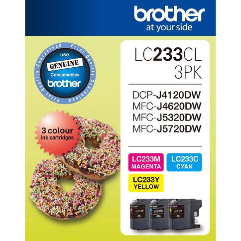 Brother Ink LC233 Colour 3 Pack (550 pages)