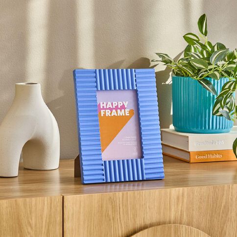 Happy Frames Mixed Ribbed 10x15 Blue