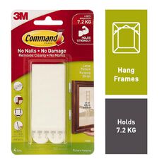 Command Picture Hanging Strips 4 Pack White Large