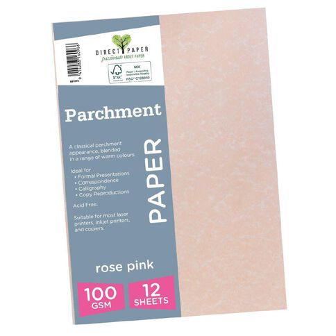 Direct Paper Parchment Card 100gsm 12 Pack
