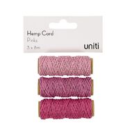 Uniti Hemp Cord Pink Mid 3 Pack