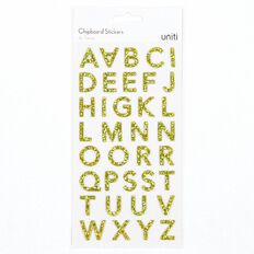 Uniti Alphabet Foam Stickers Holographic Gold