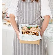 Living & Co Country Stripe Apron Charcoal 70cm x 90cm