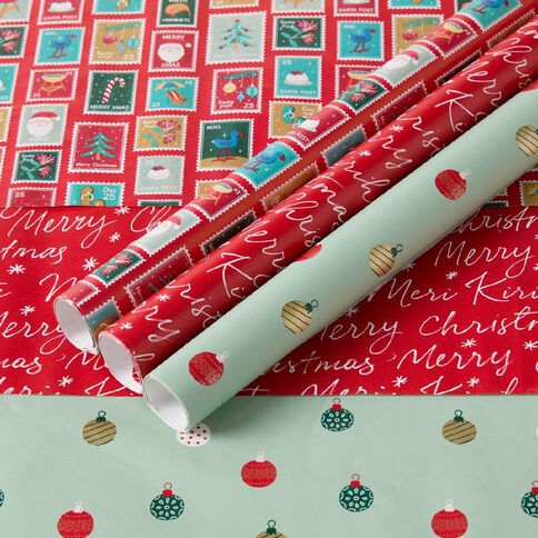 Wonderland Gift Wrap 70cm x 3m 60gsm Assorted 3 Pack